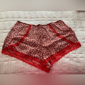 Victoria’s Secret, Sz XL, Sleep Shorts with Red Lace Trim NEW!